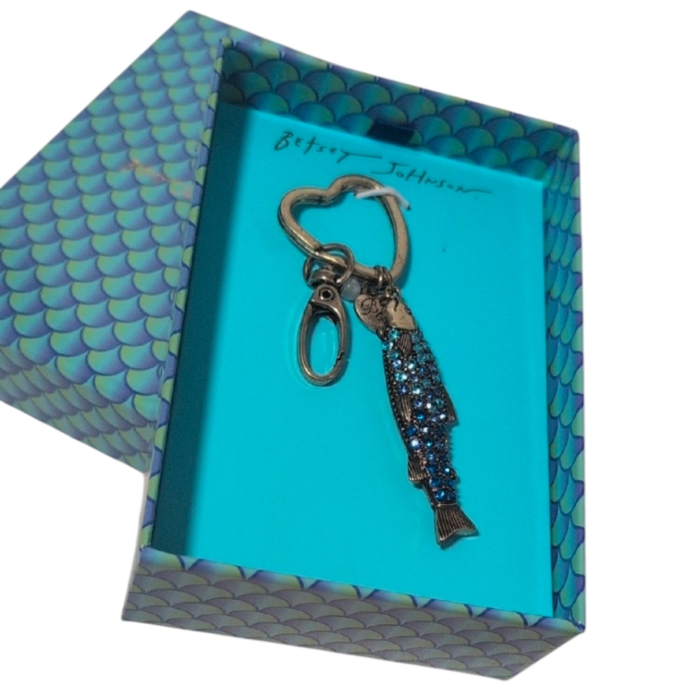 Betsey Johnson Sardine Fish Keychain/Bag Charm